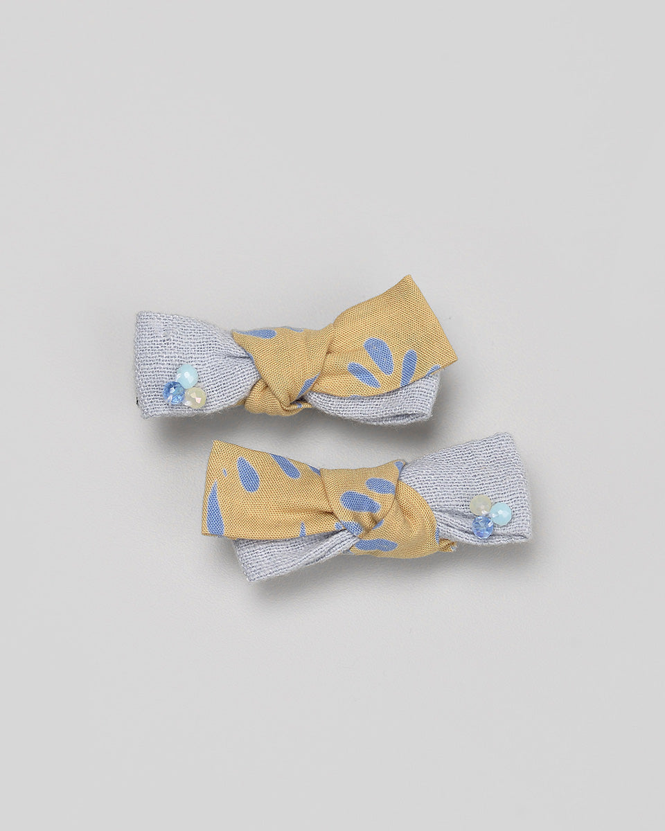 Elok Mini Bow Hairpin in Yellow