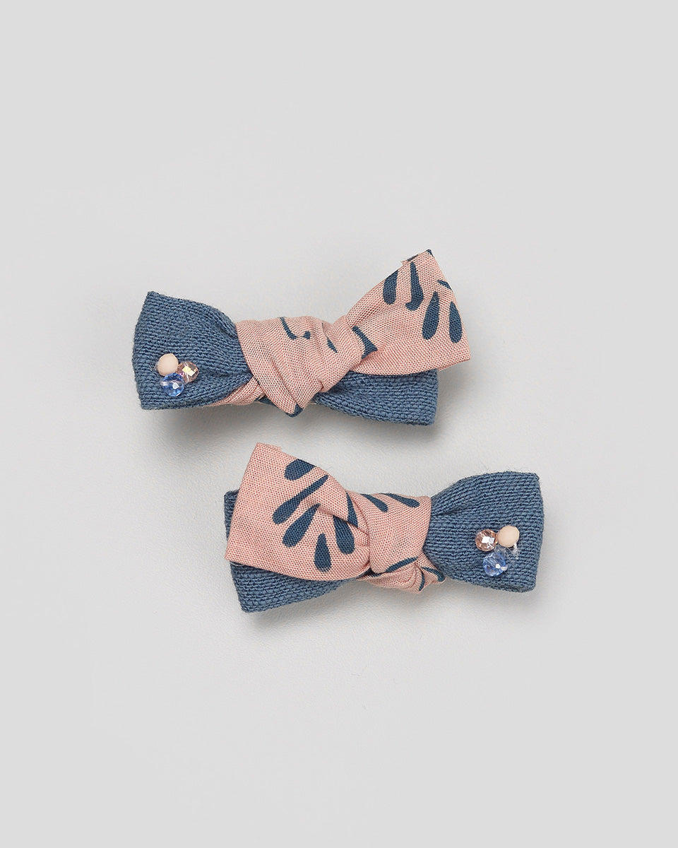 Elok Mini Bow Hairpin in Pink