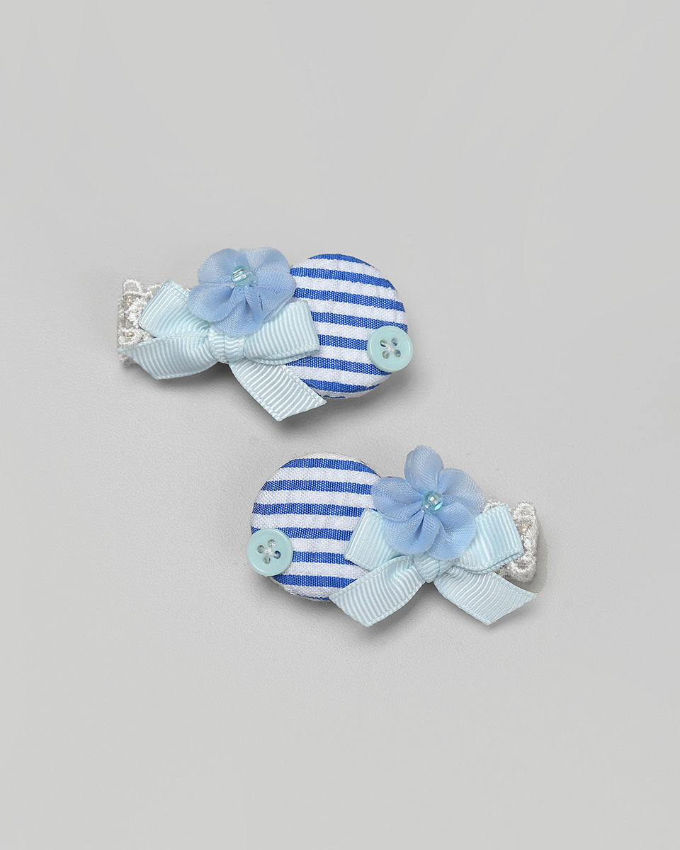 Sunny Buttons Hairpin in Blue