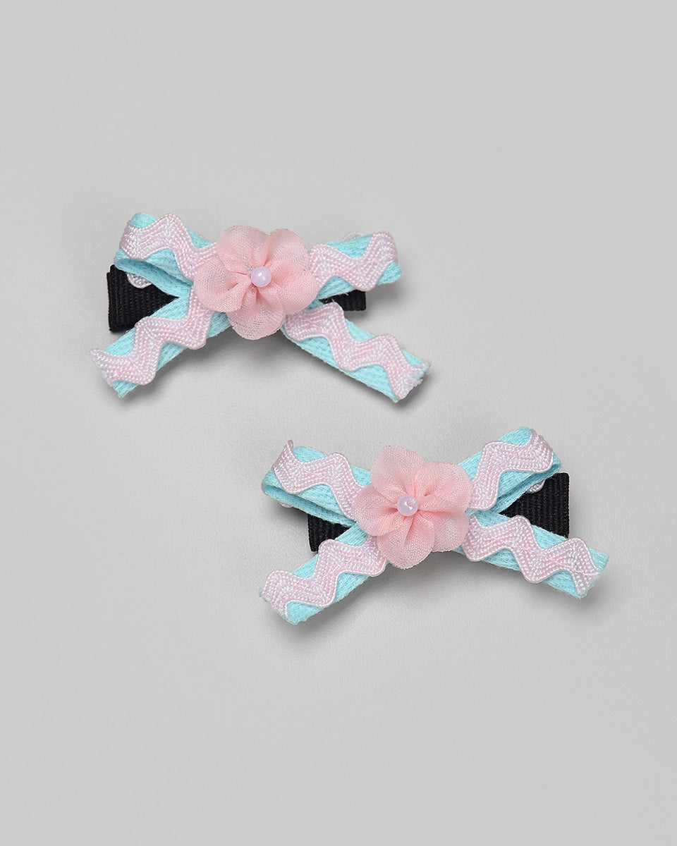 Ariel Bow Hairpin in Pink