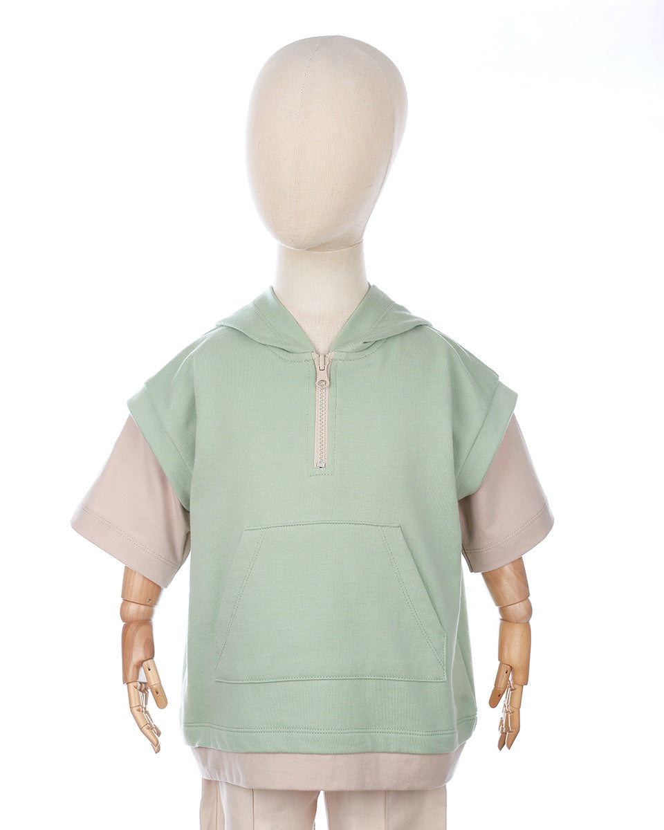 Toffee Twist Hoodie Tee in Green