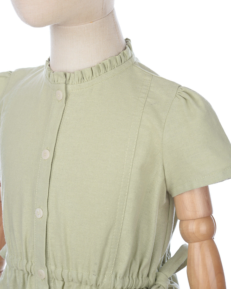 Marshmellow May Dress in Matcha