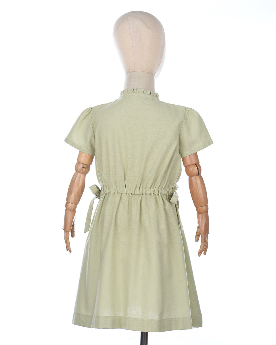 Marshmellow May Dress in Matcha