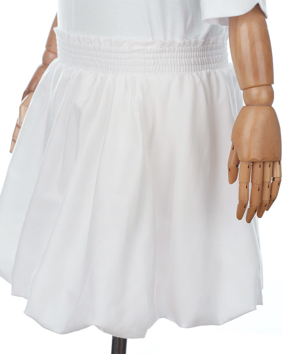 Balloon Skirt in White