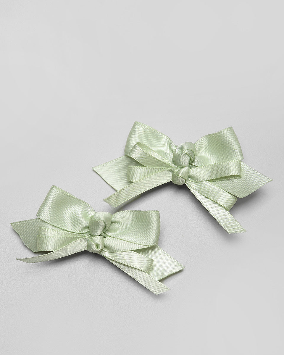Sprinkle Sienna Bow Hairpin in Green