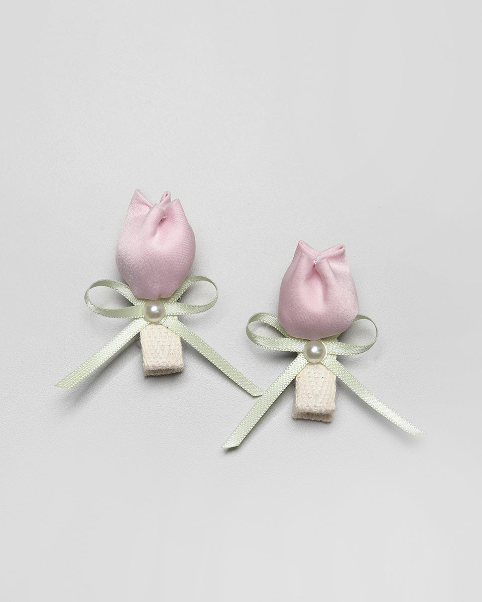 Candy Apple Mini Hairpin in Soft Pink