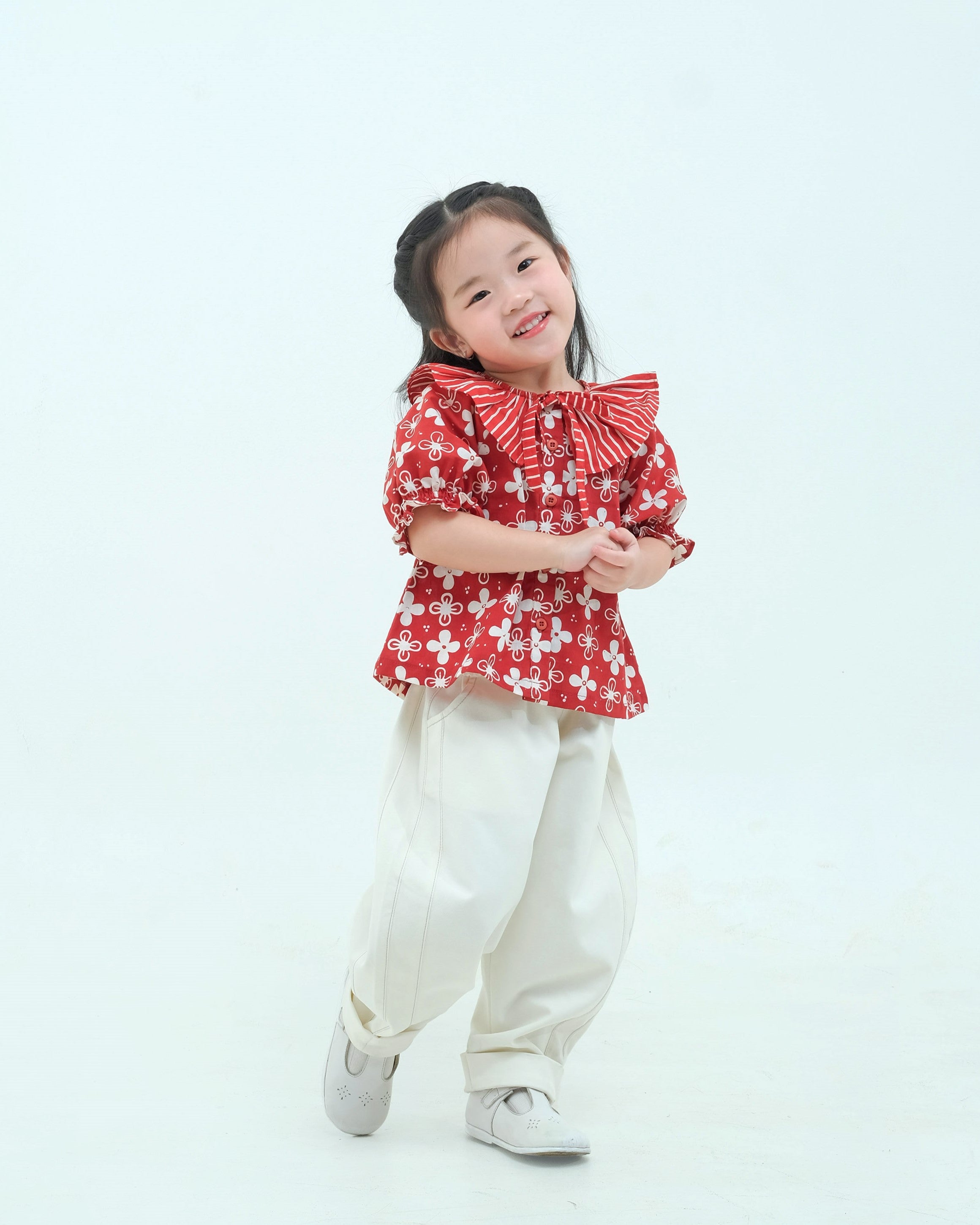Kembangan Batik Collar Blouse