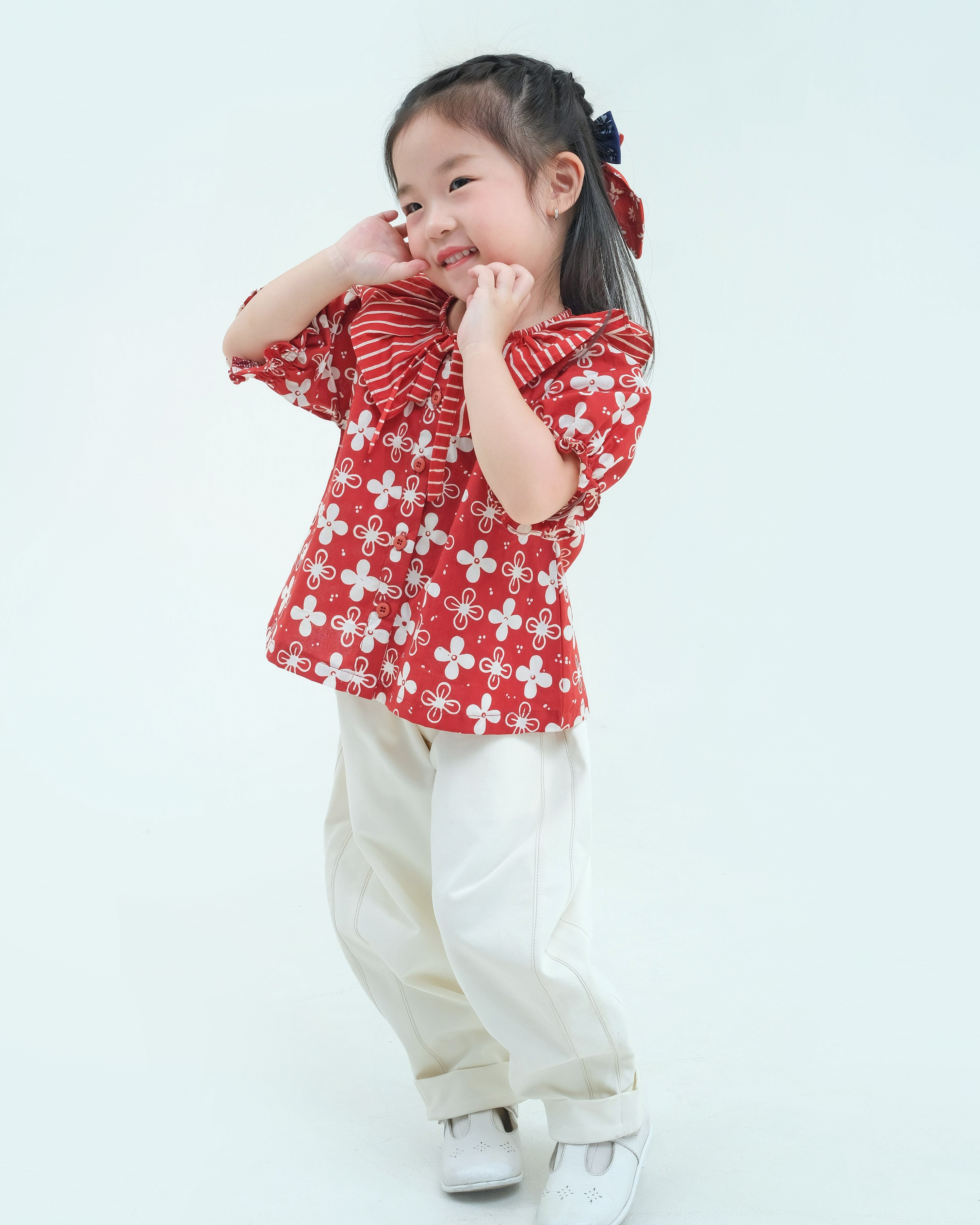 Kembangan Batik Collar Blouse