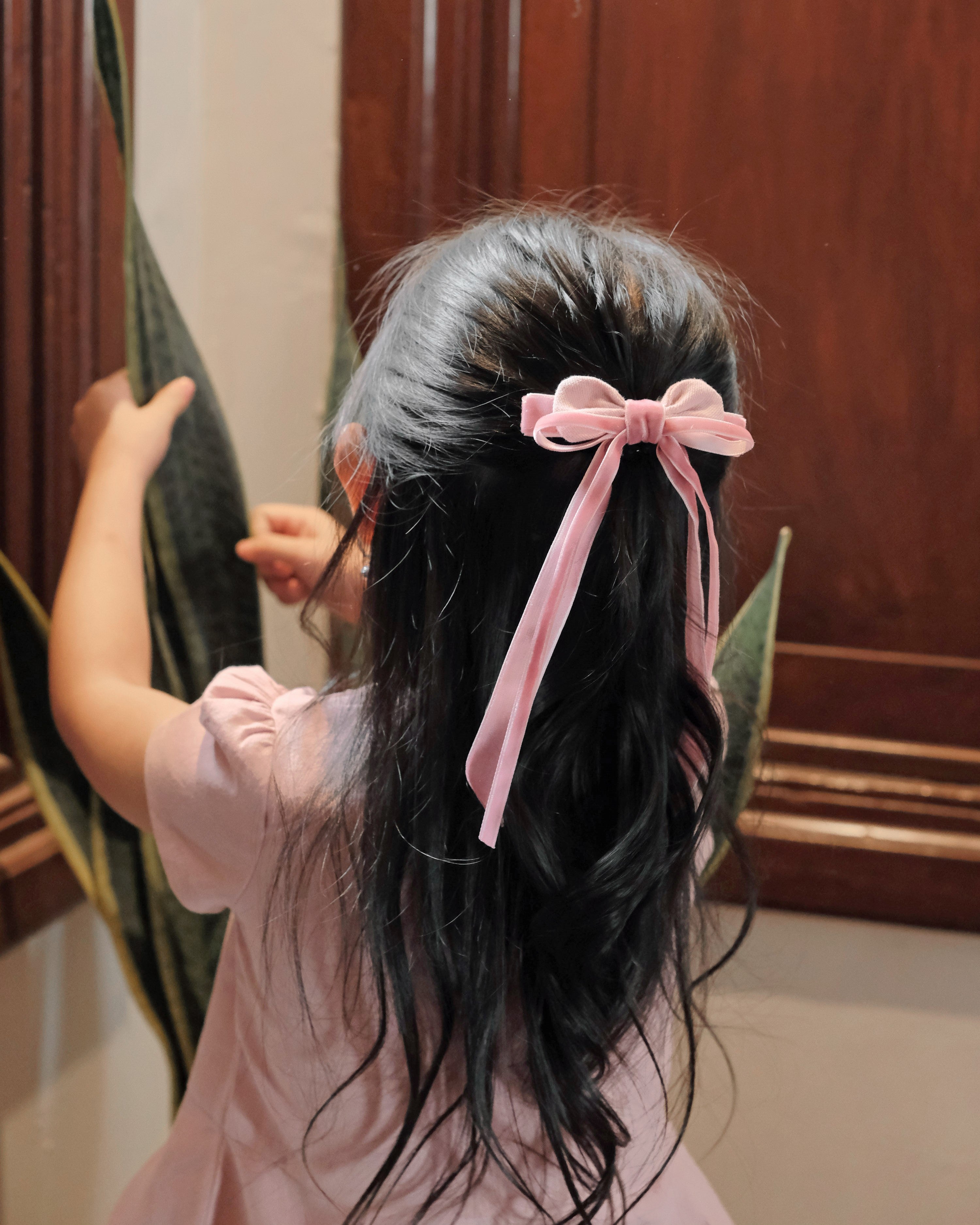 Mary Bow Hairpin in Pink