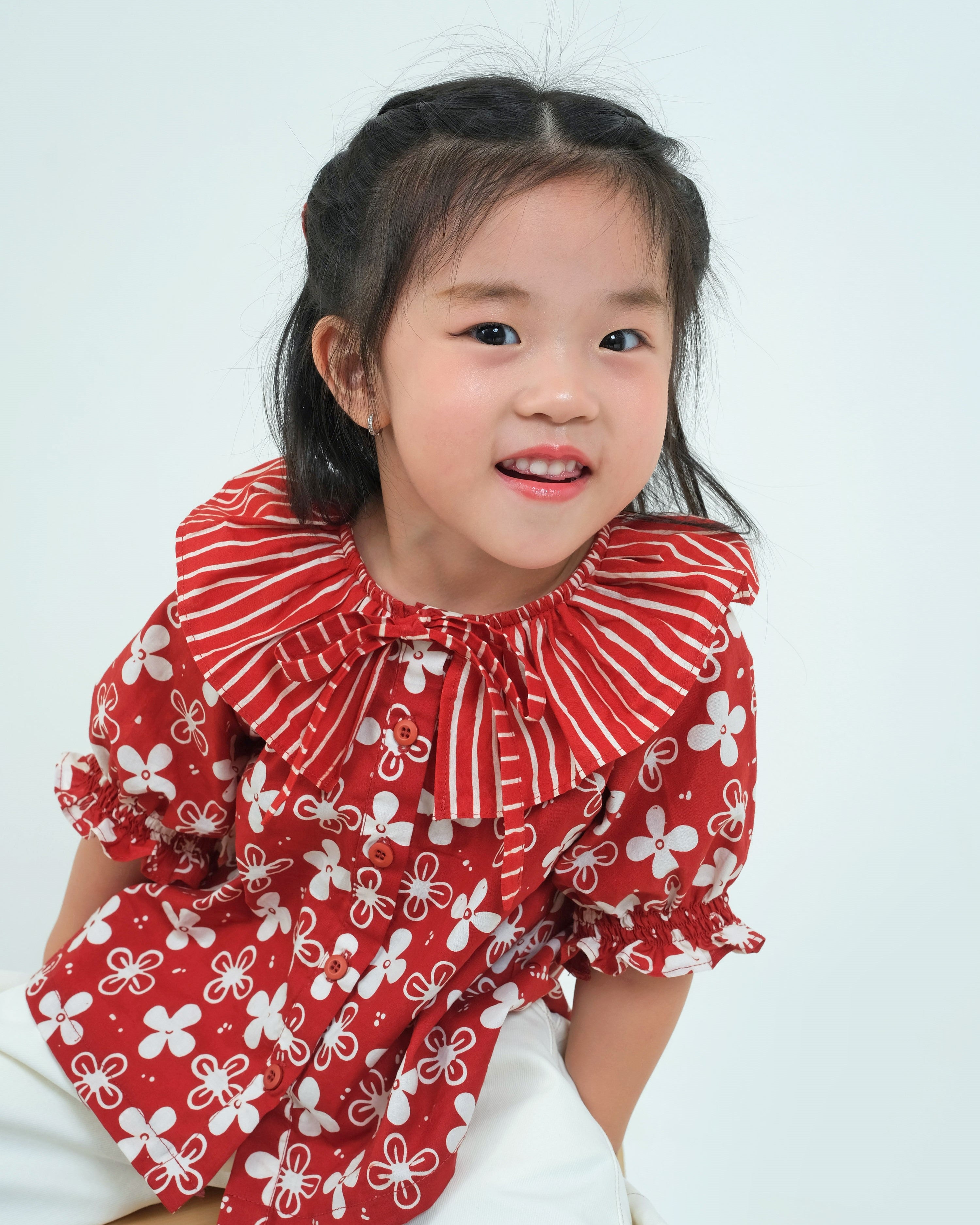 Kembangan Batik Collar Blouse