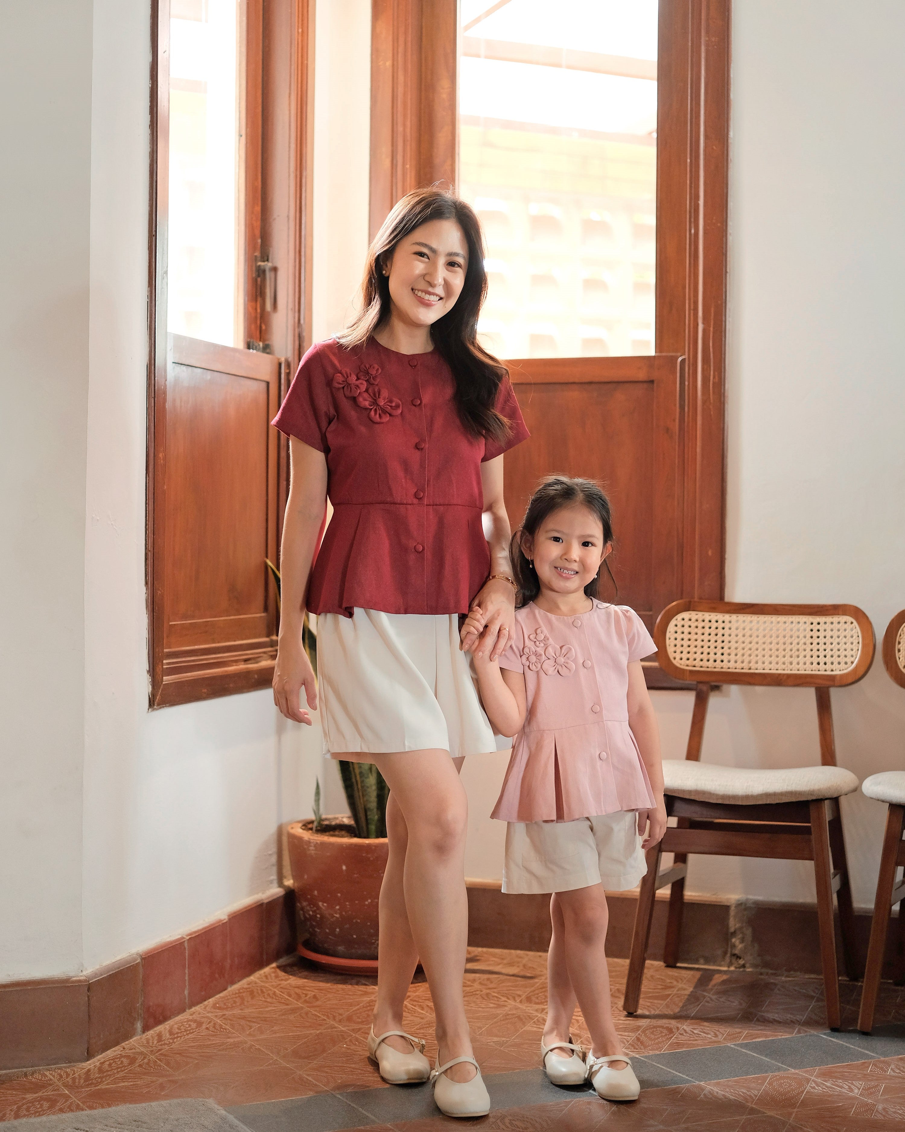 Faith Peplum Top in Pink