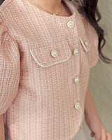 Hope Tweed Blouse in Peach