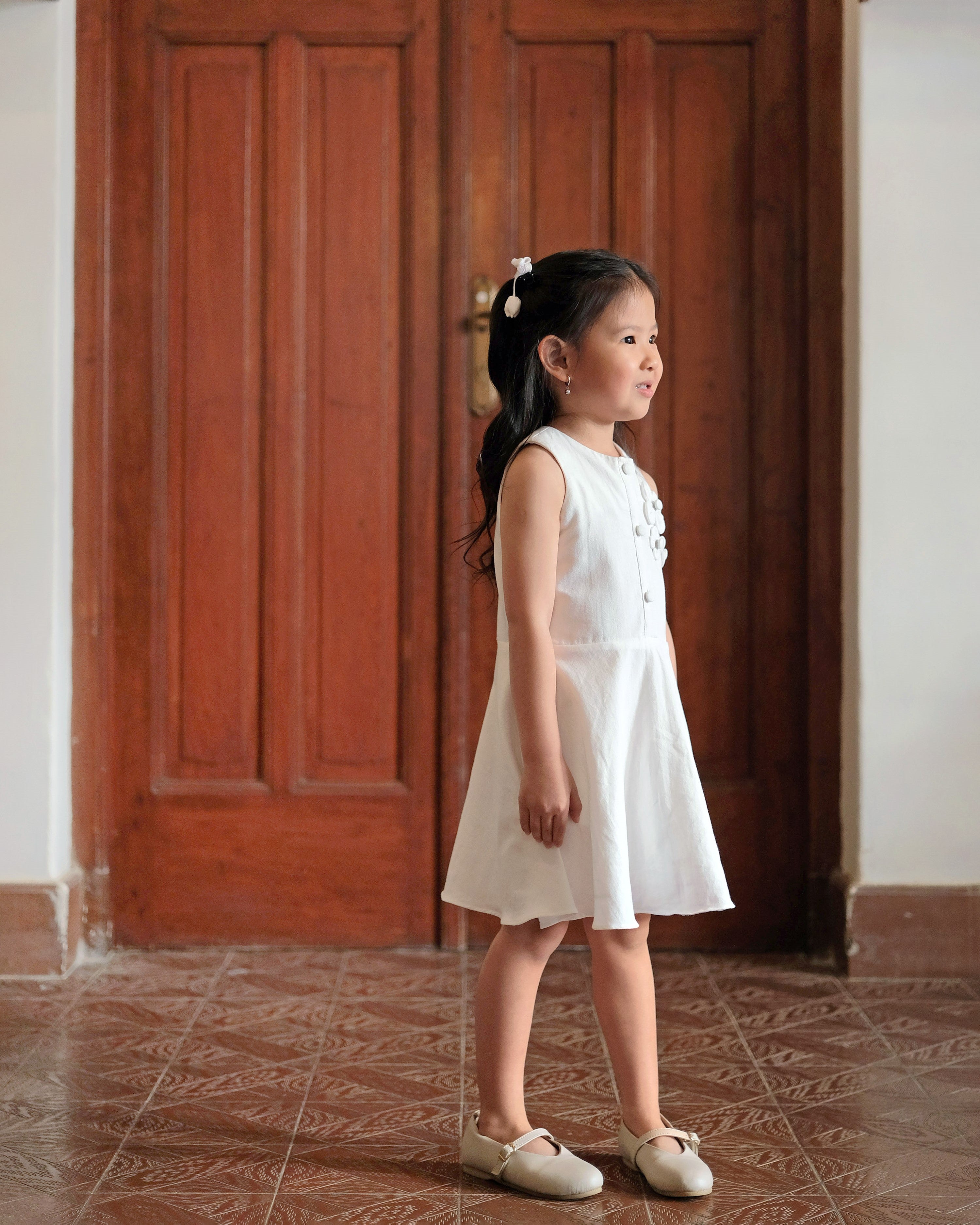Angelica Flare Dress in White