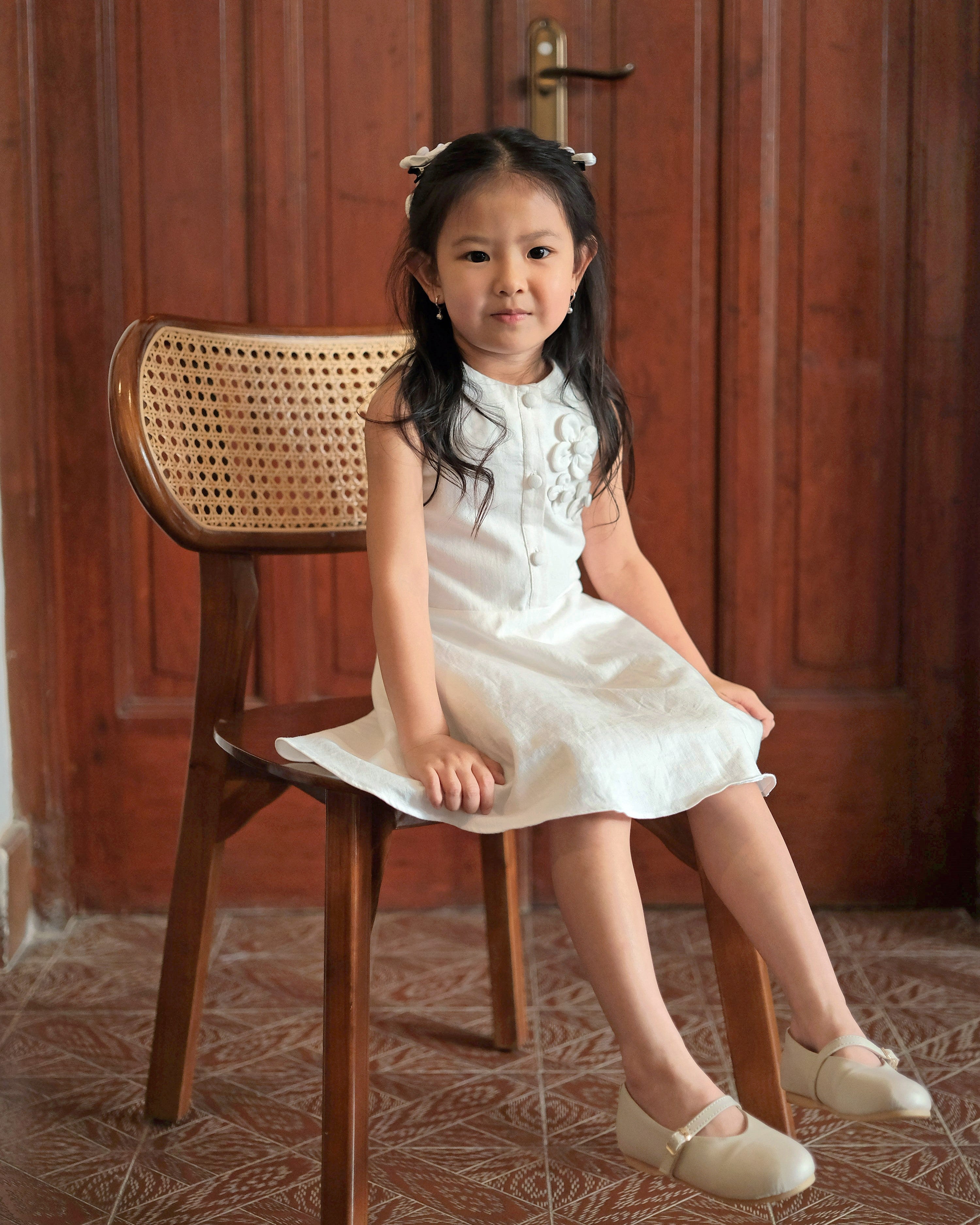 Angelica Flare Dress in White