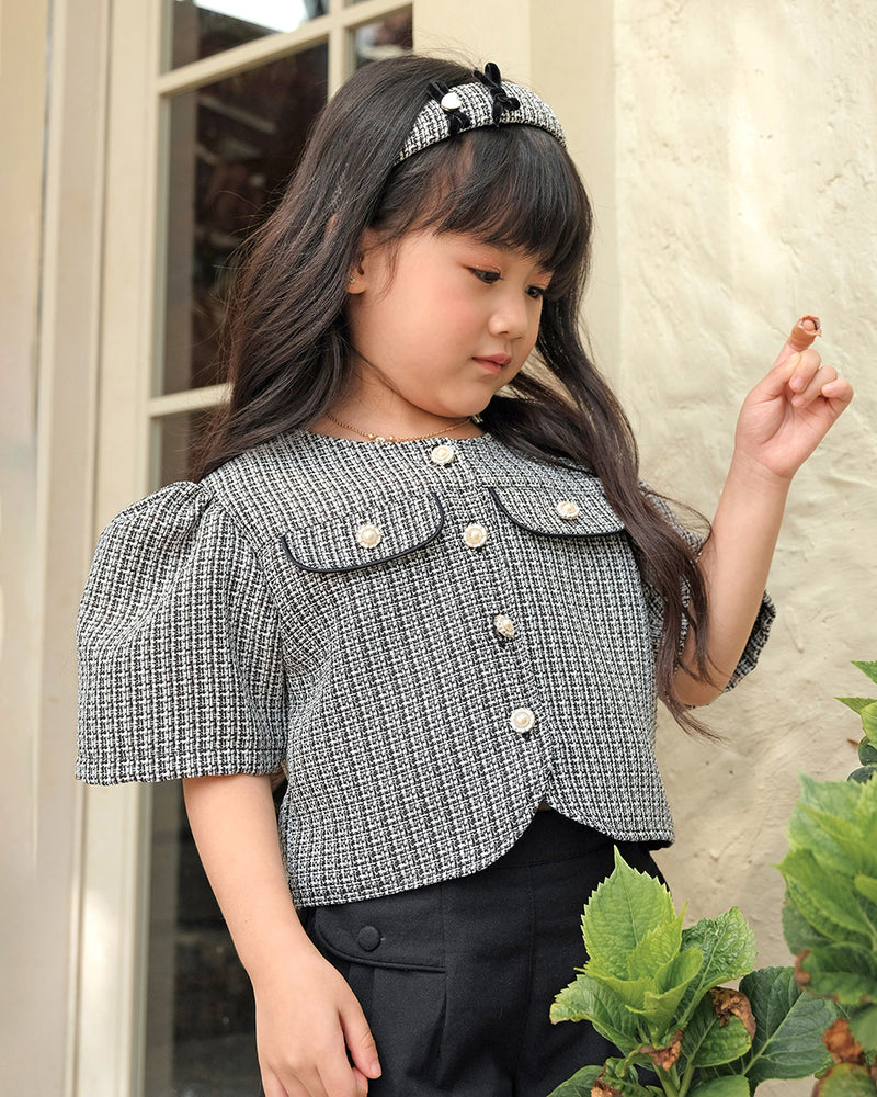 Hope Tweed Blouse in Black