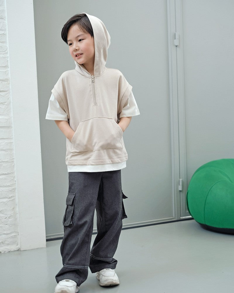 Toffee Twist Hoodie Tee in Cream