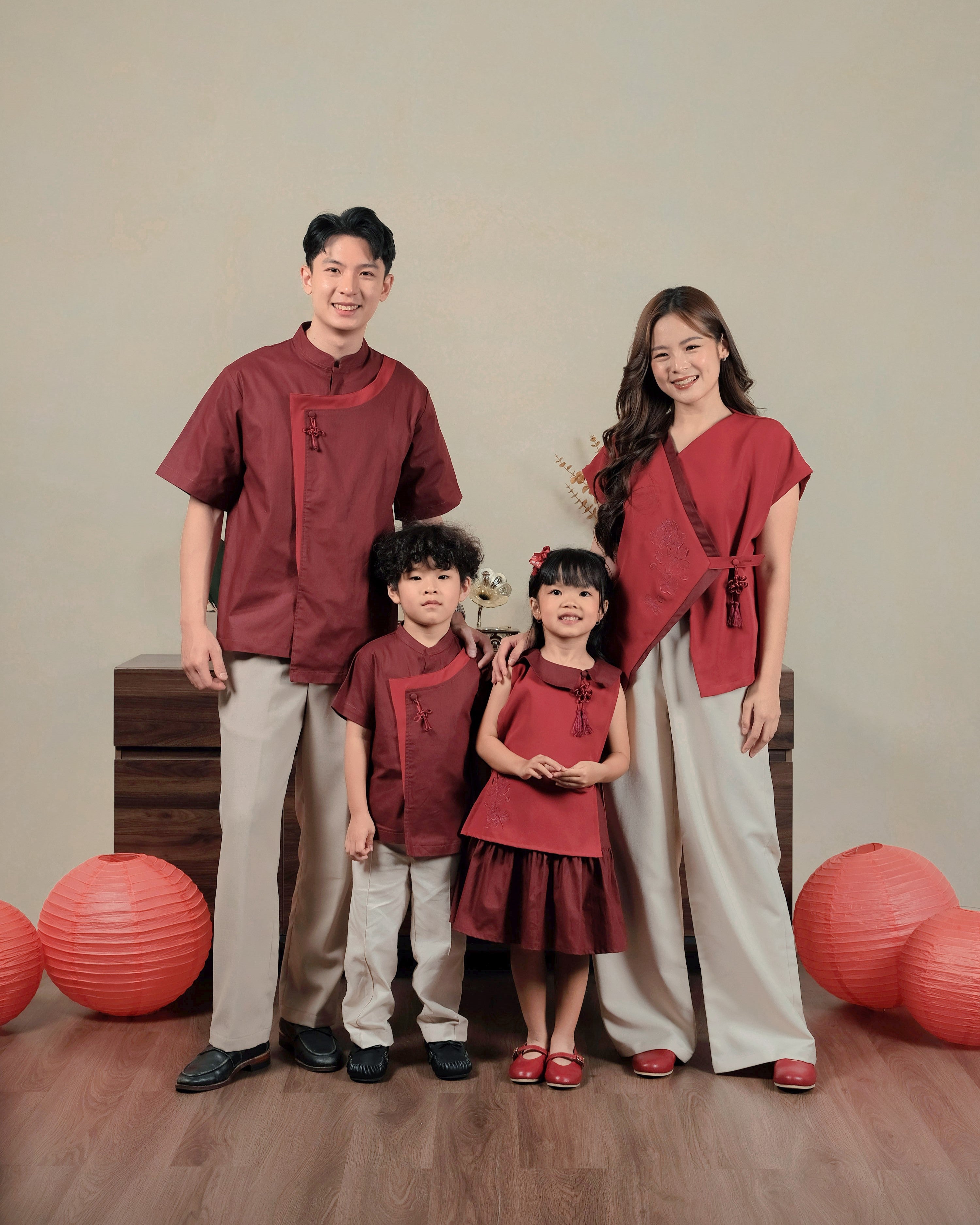Wei Oriental Dress in Maroon