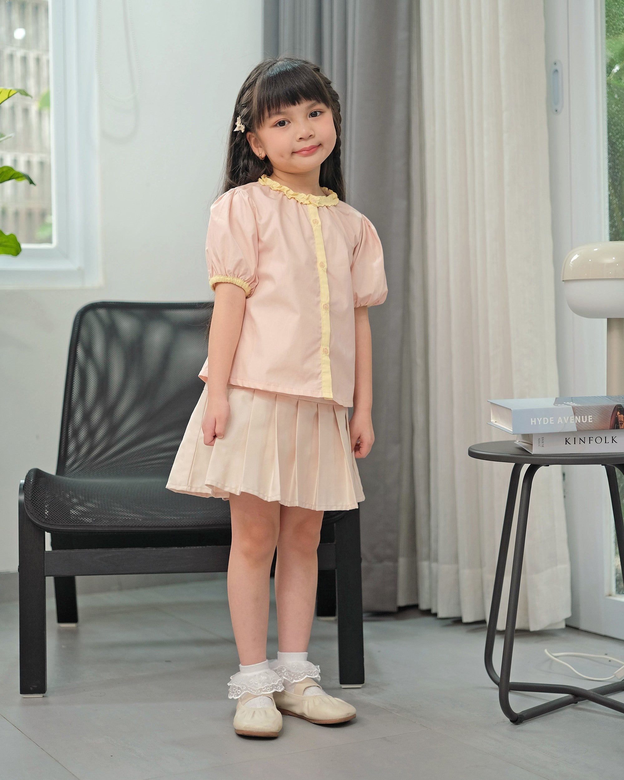 Lea Puffy Blouse in Pink