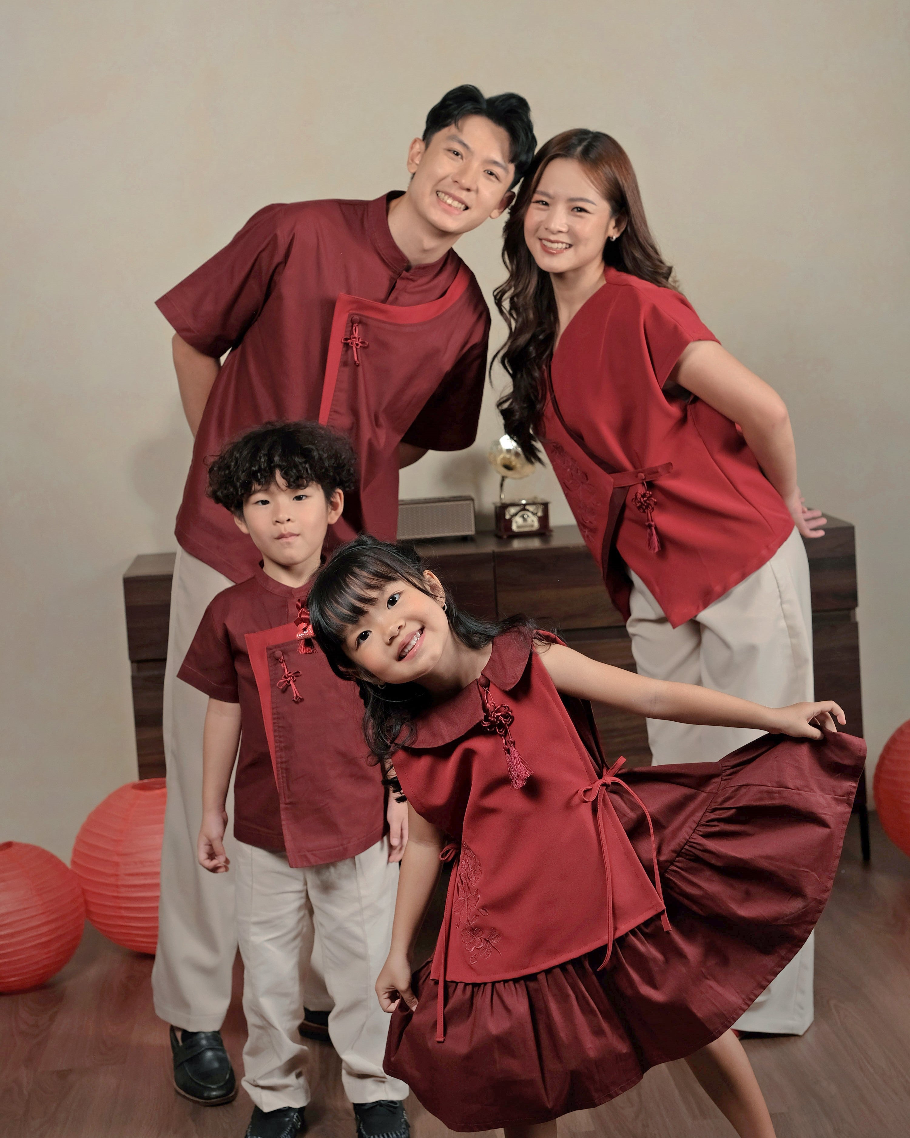 Wei Oriental Dress in Maroon