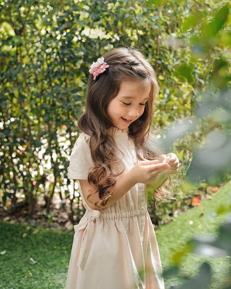 Marshmellow May Dress in Vanilla Rose