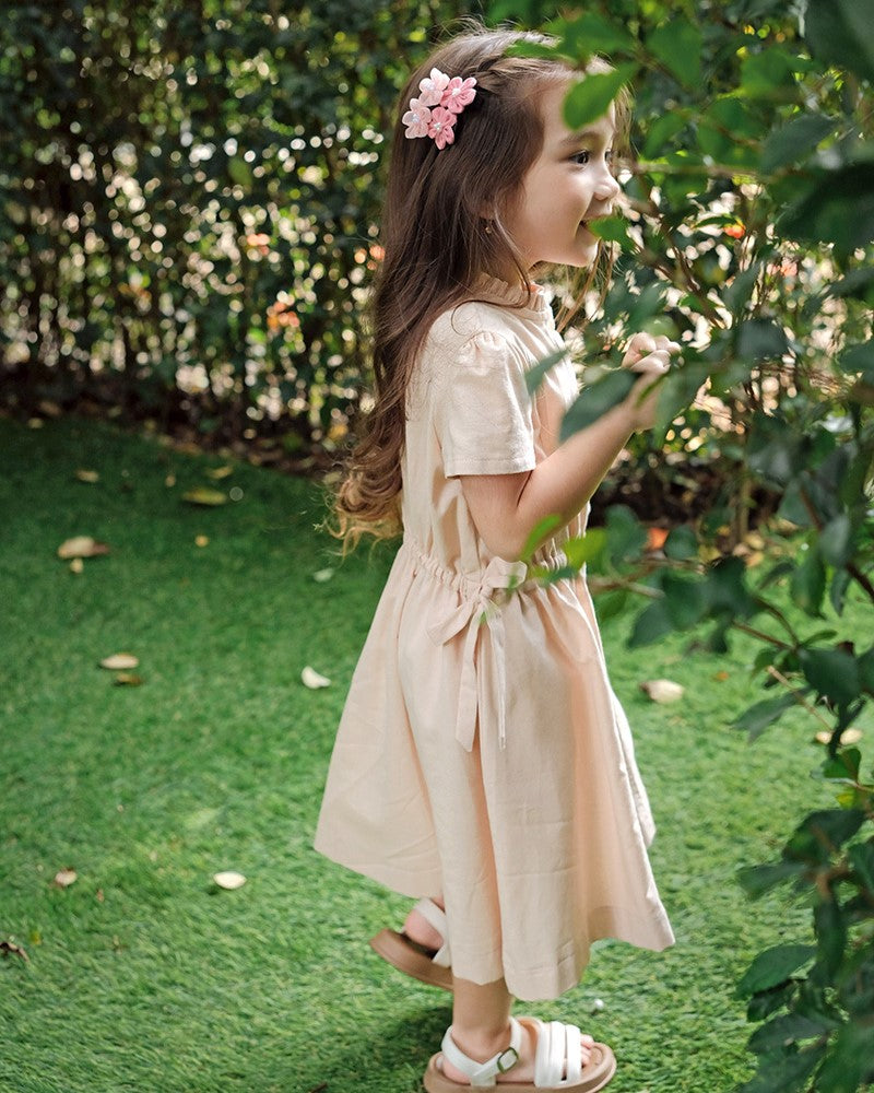 Marshmellow May Dress in Vanilla Rose