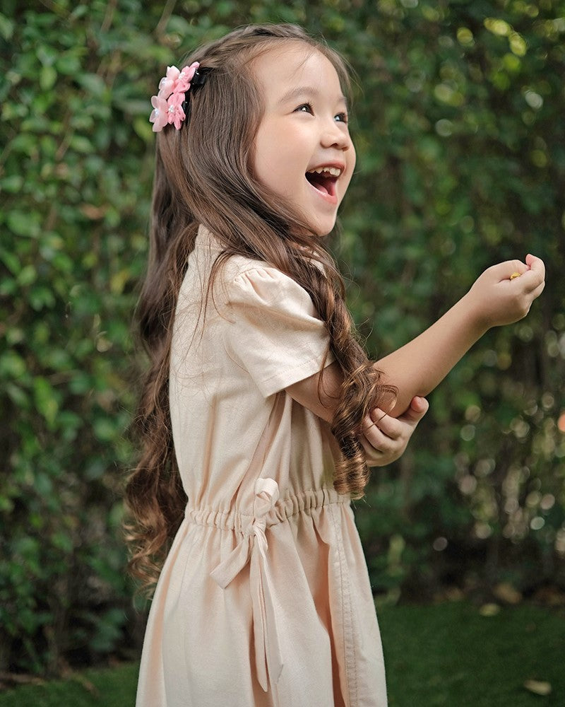 Marshmellow May Dress in Vanilla Rose