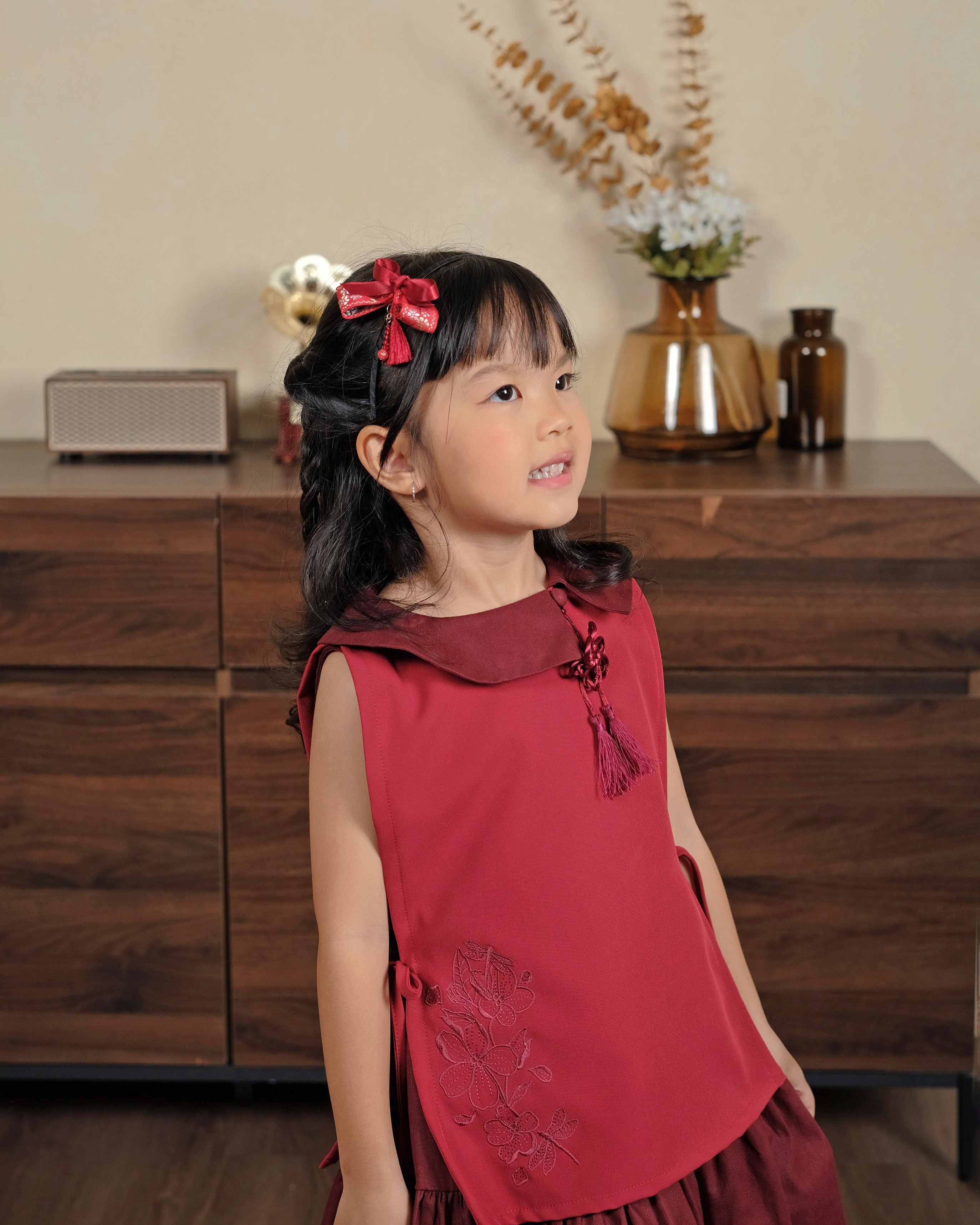Wei Oriental Dress in Maroon