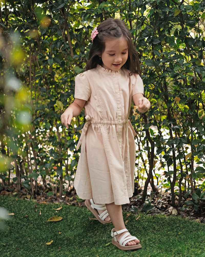Marshmellow May Dress in Vanilla Rose