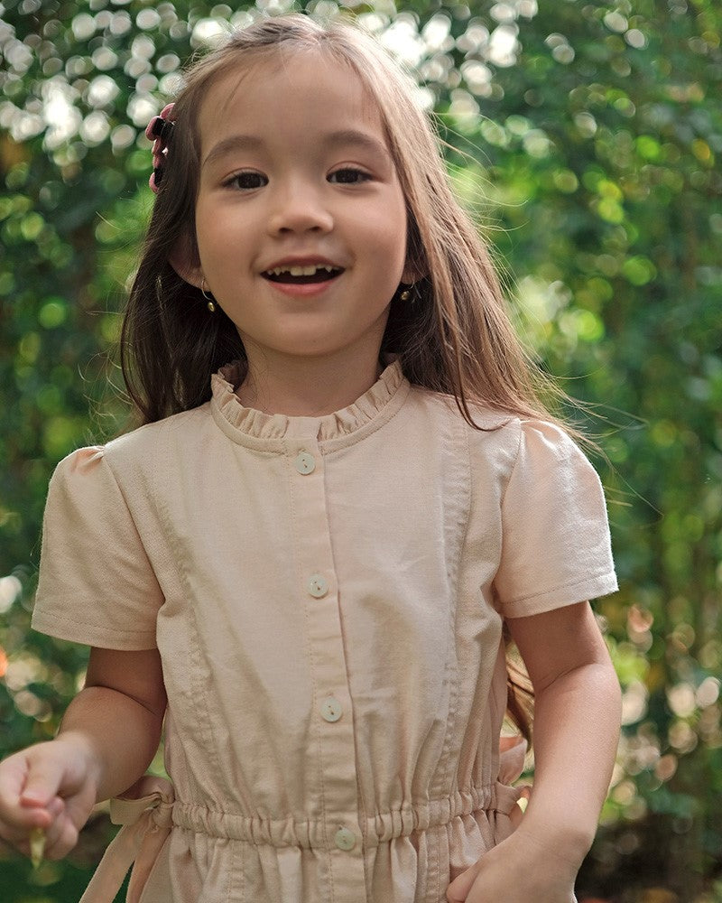 Marshmellow May Dress in Vanilla Rose