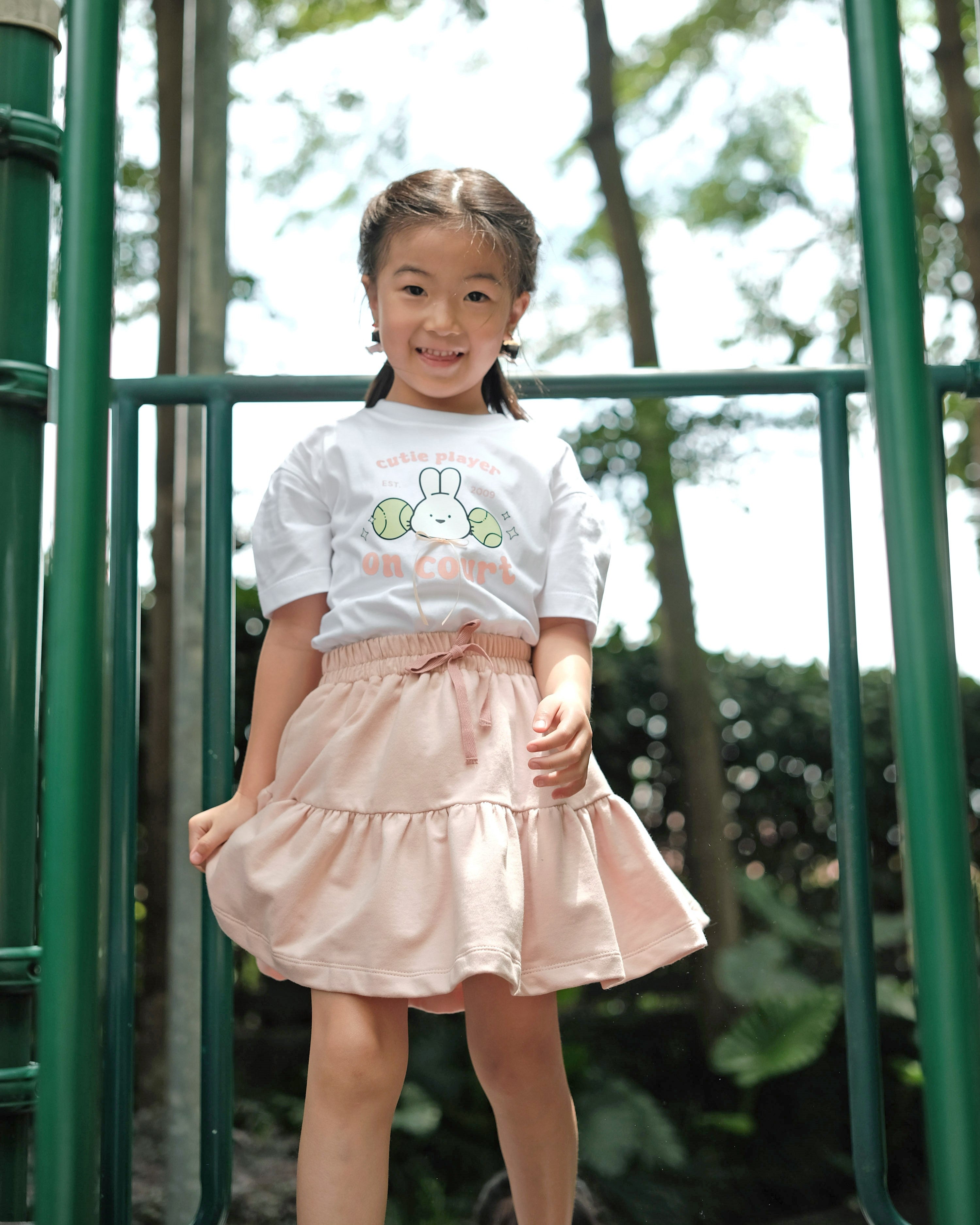 Spin Ruffles Skirt in Pink