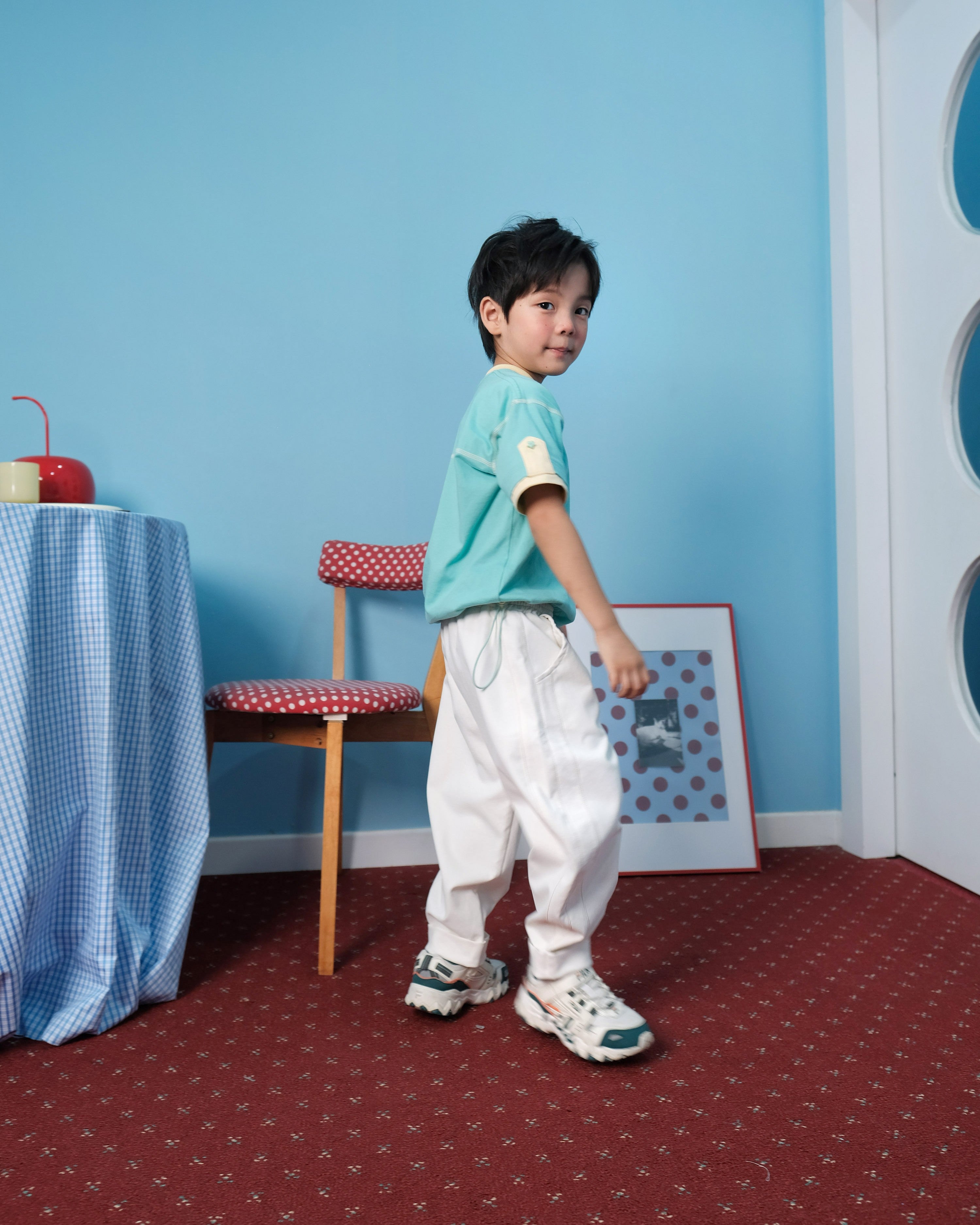 Ziko Contrast T-Shirt in Aqua
