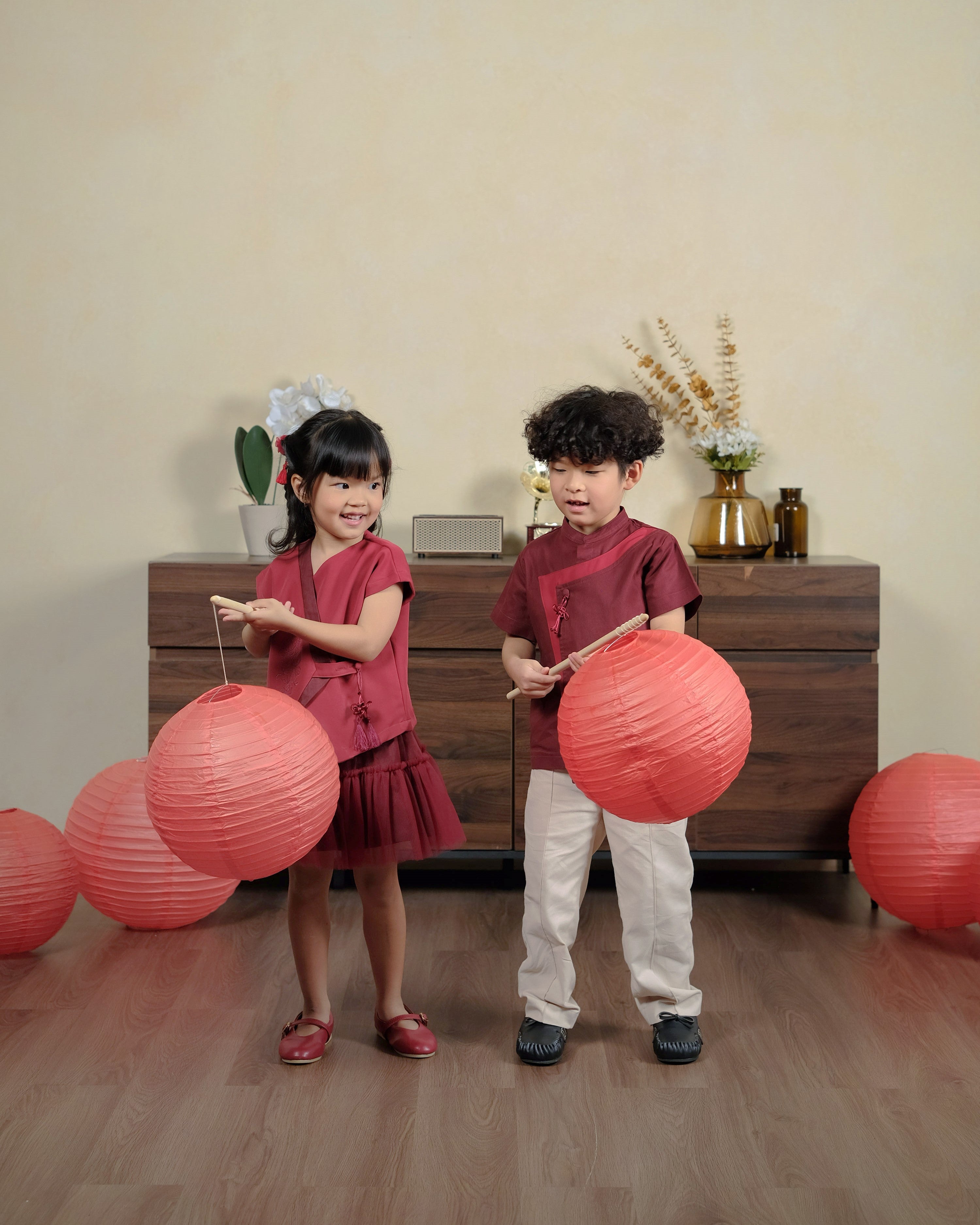 Wei Oriental Dress in Maroon