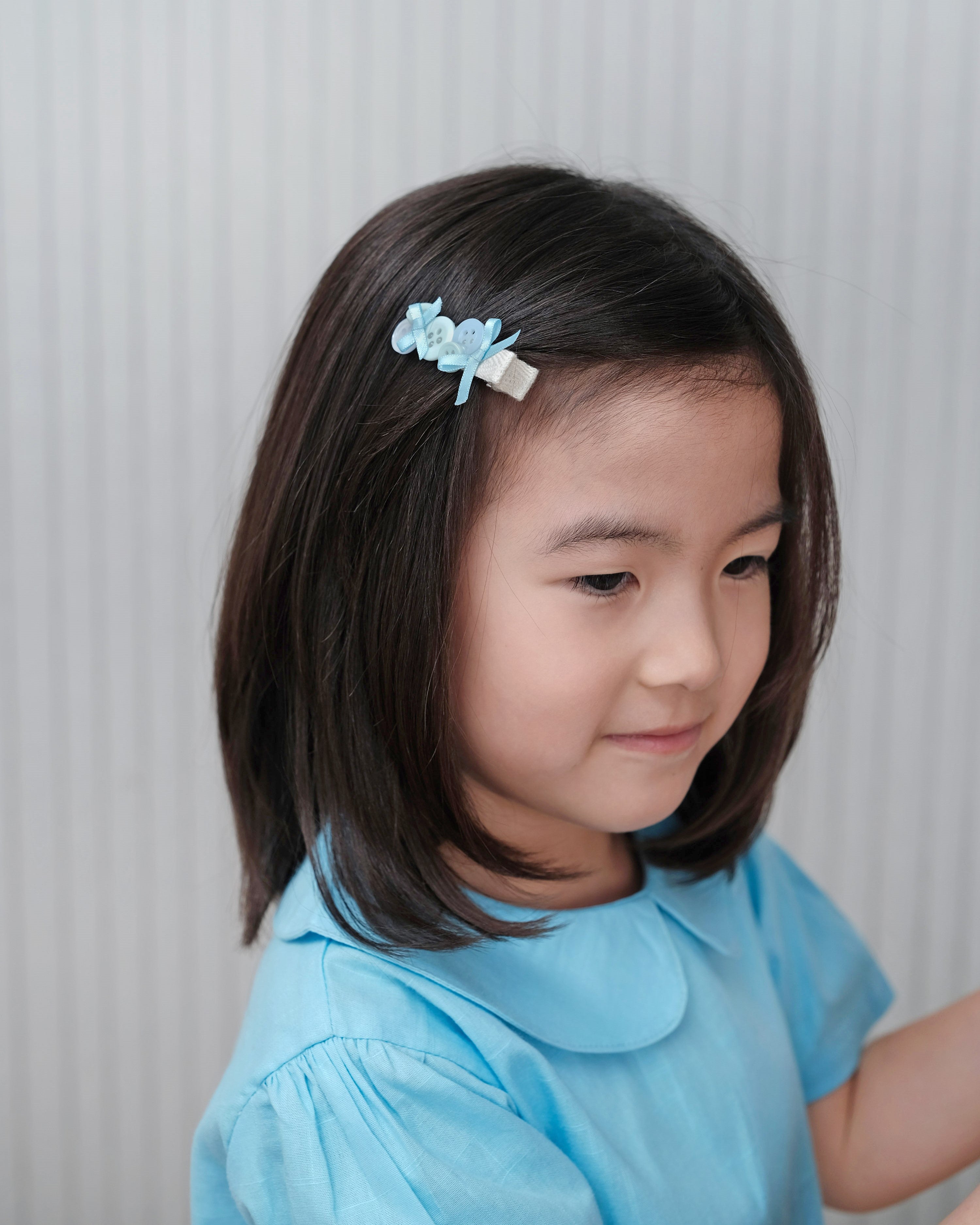 Basic : Peterpan Collar Top in Blue