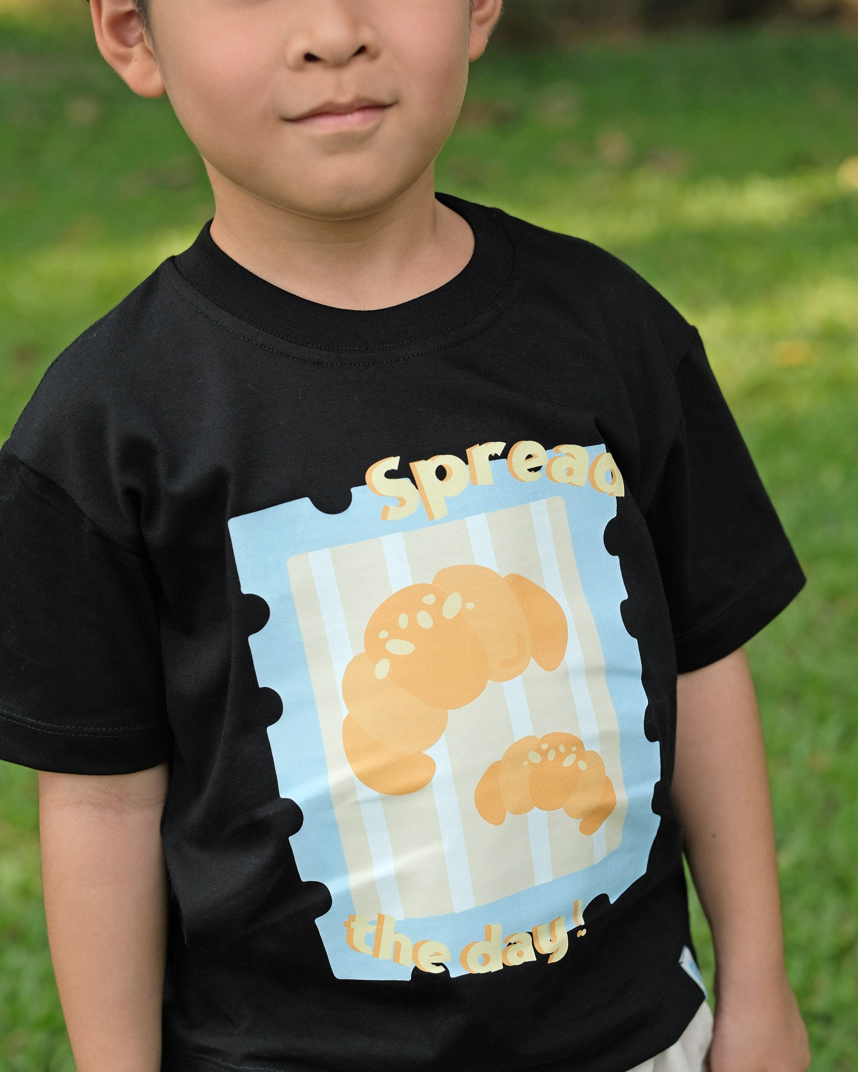[ Kid's Favorite ] Croissant T-Shirt in Black