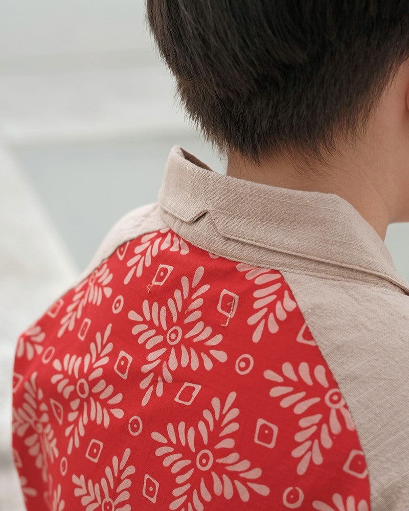Alun Batik Shirt in Red