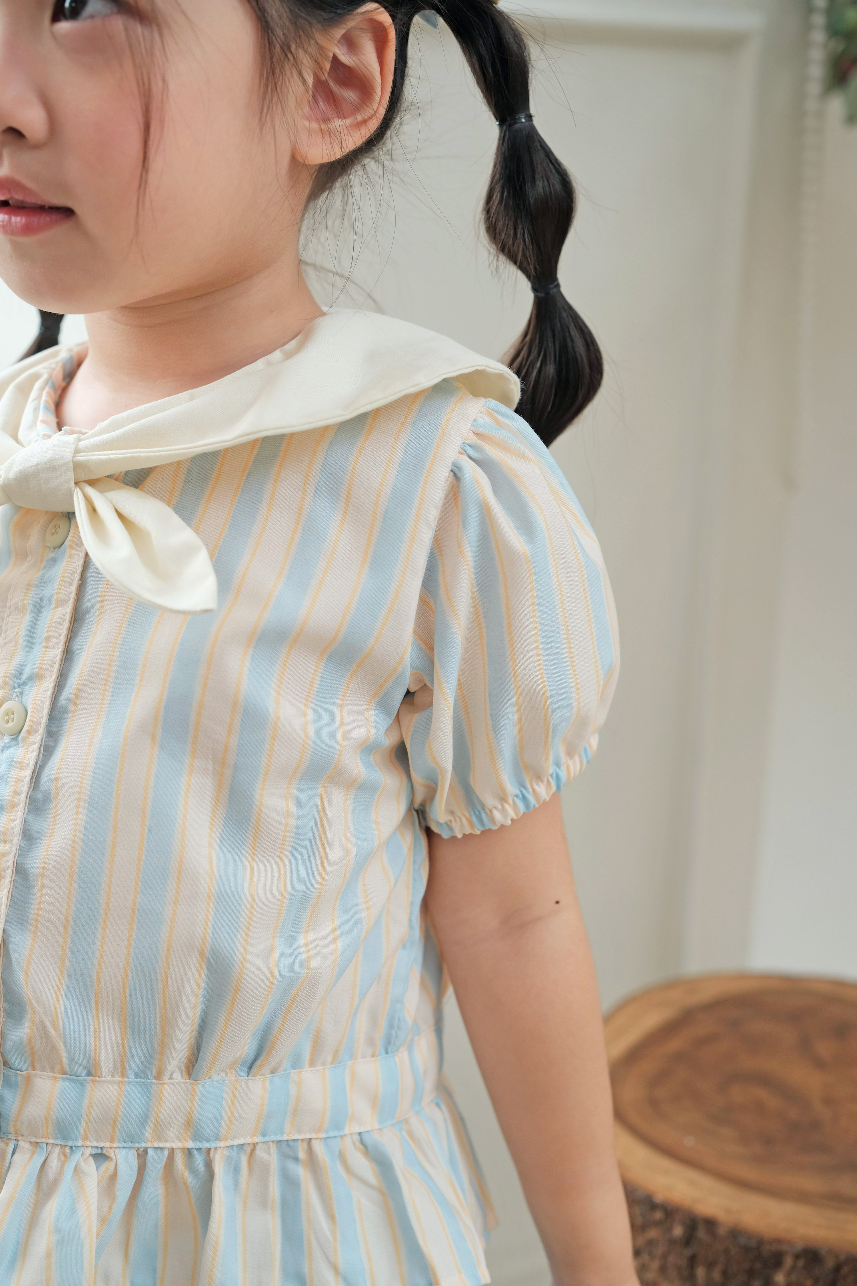 Eloise Sailor Blouse in Blue Stripe