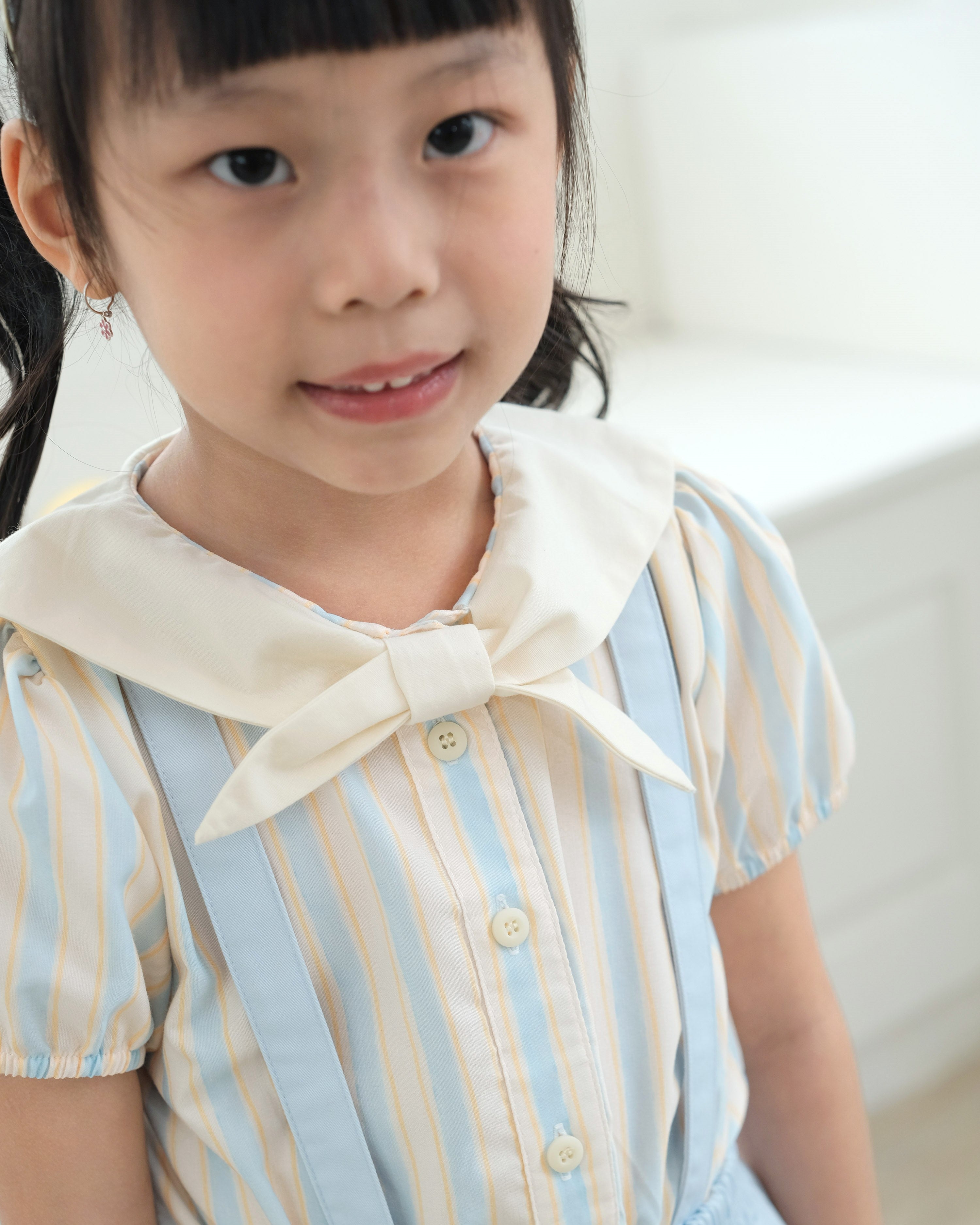 Eloise Sailor Blouse in Blue Stripe