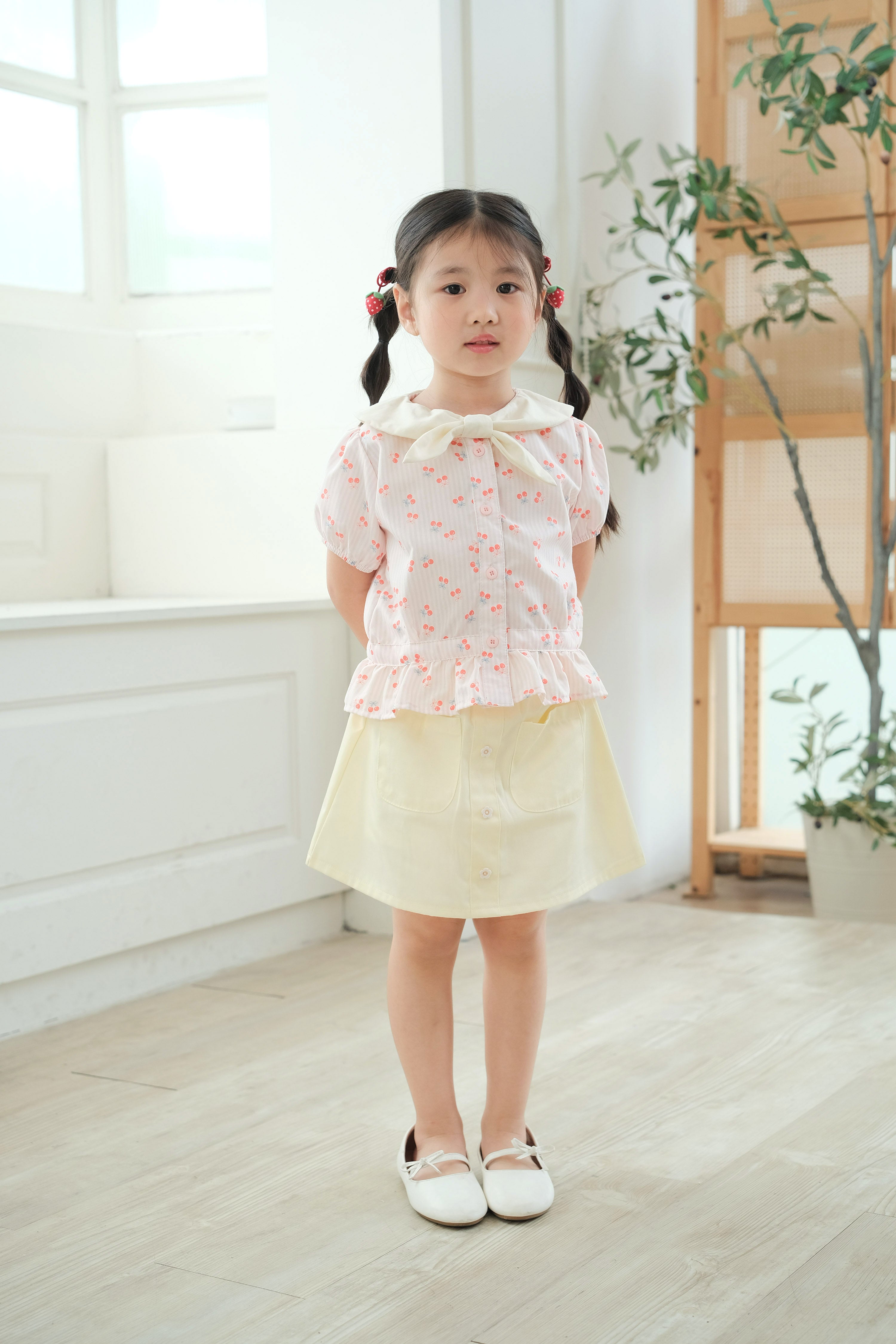 Eloise Sailor Blouse in Cherry