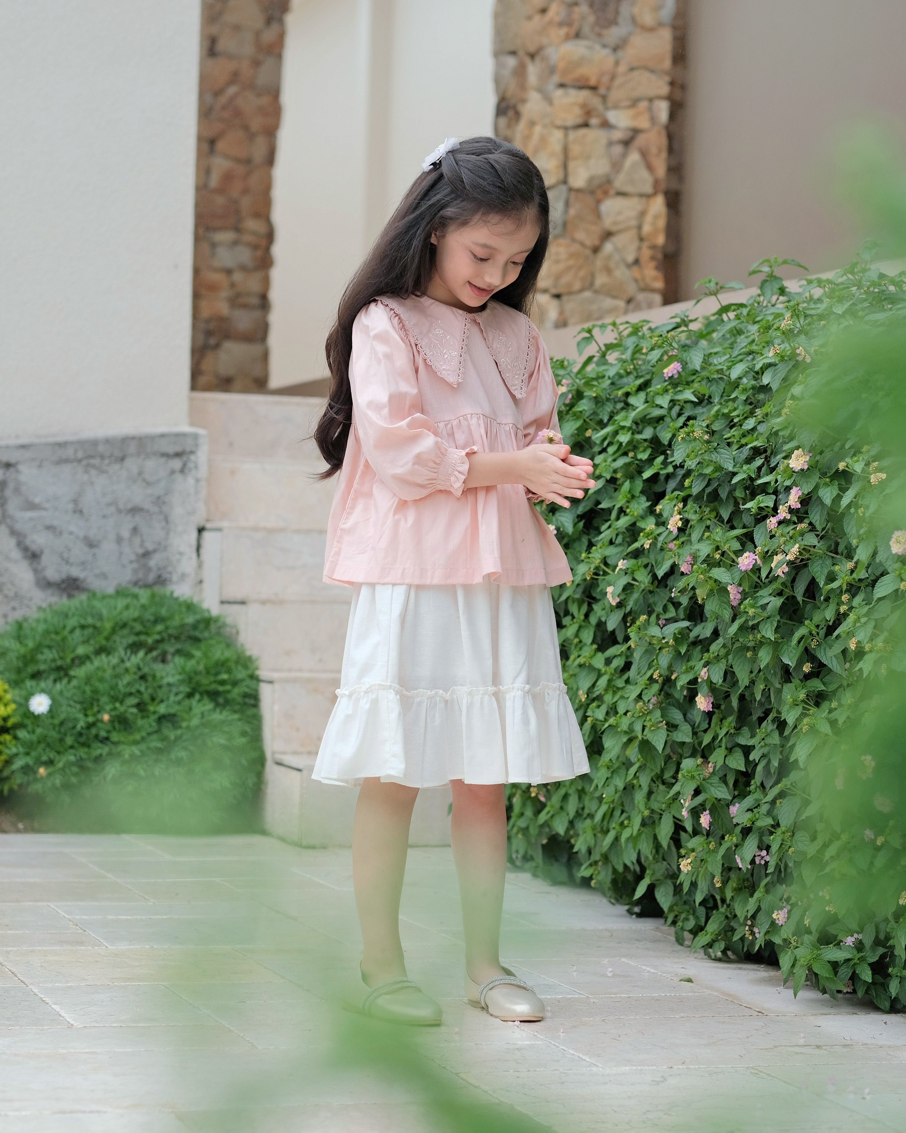 Serafina Collar Blouse in Pink