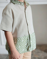 Raka Pocket Batik Shirt in Green