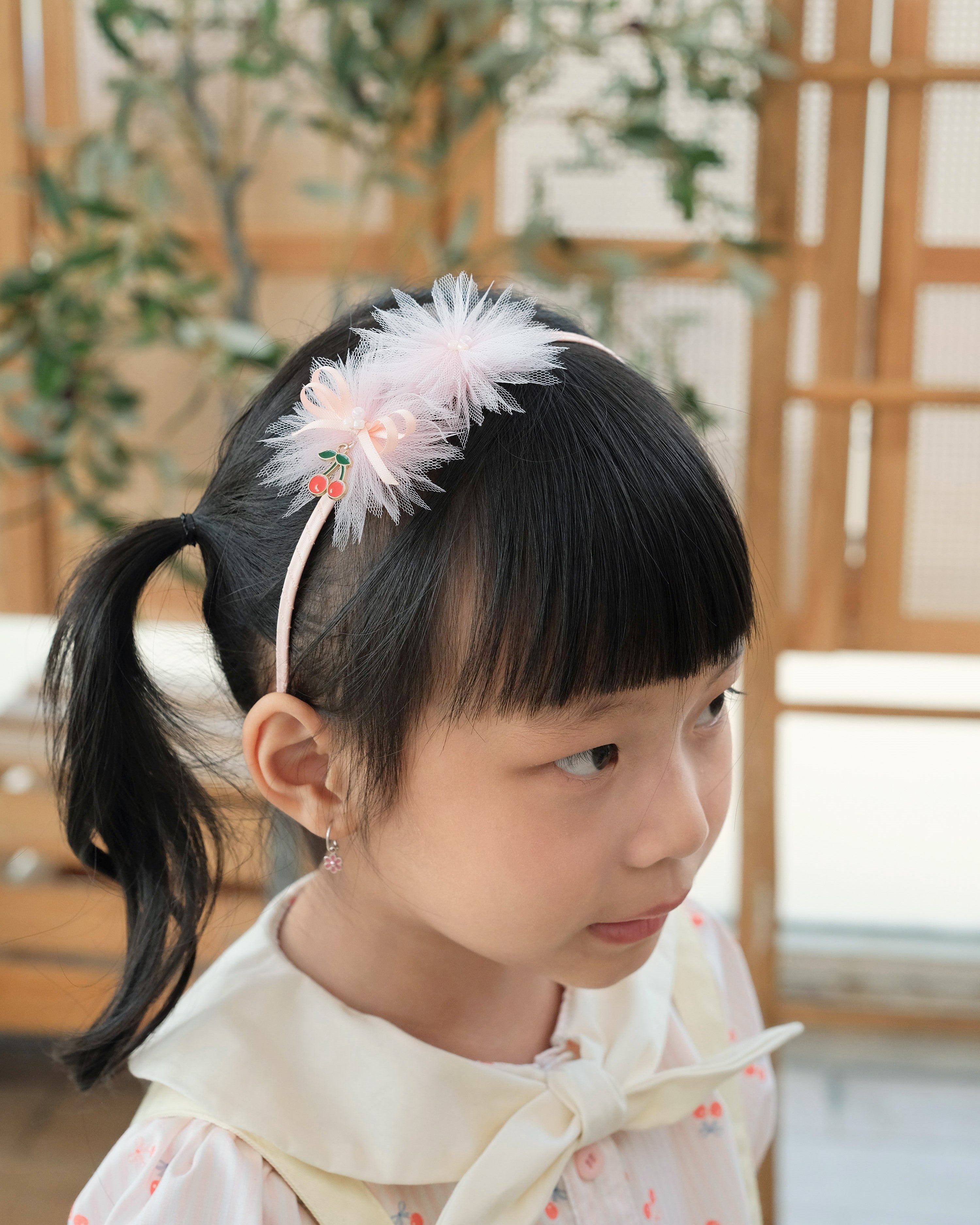 Harvest Tulle Headband in Pink
