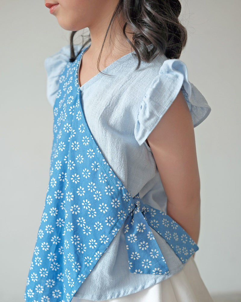 Gempita Kimono Batik Blouse in Blue