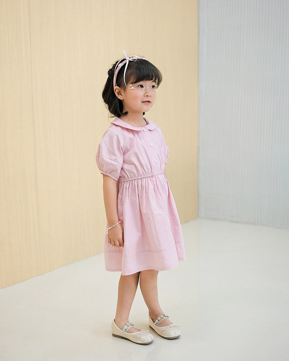 Lola Puffy Dress in Pink