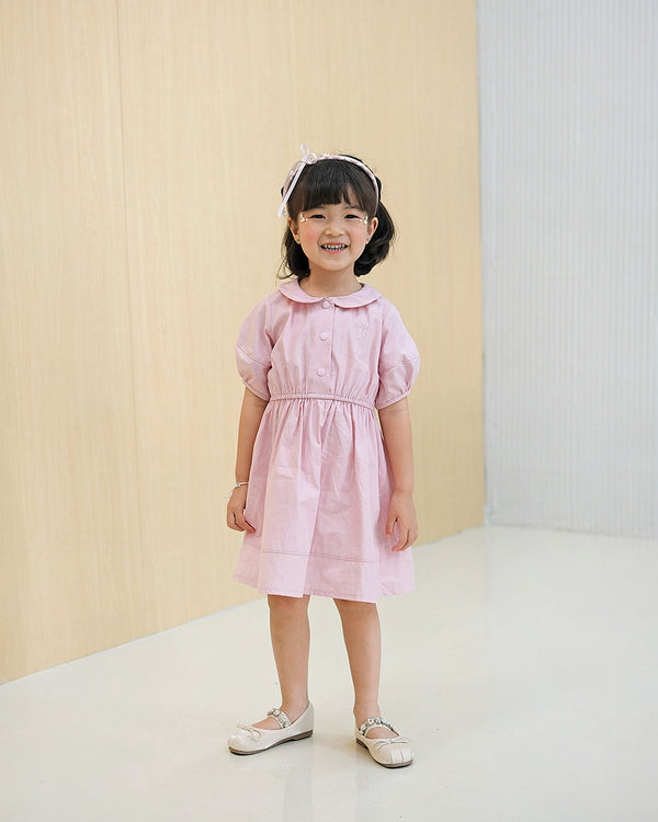 Lola Puffy Dress in Pink