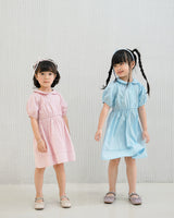 Lola Puffy Dress in Blue