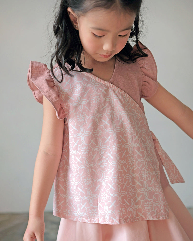 Gempita Kimono Batik Blouse in Pink