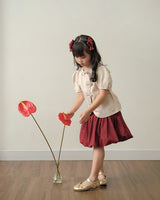 Harmonious Balloon Skirt in Maroon