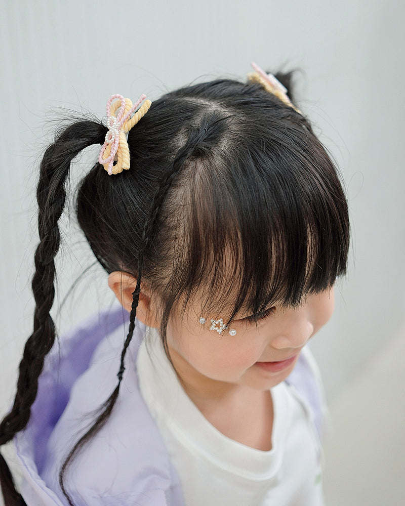 Vida Bow Mini Hairpin in Yellow