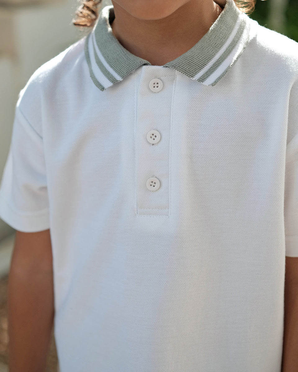 Reagan Polo Shirt in White