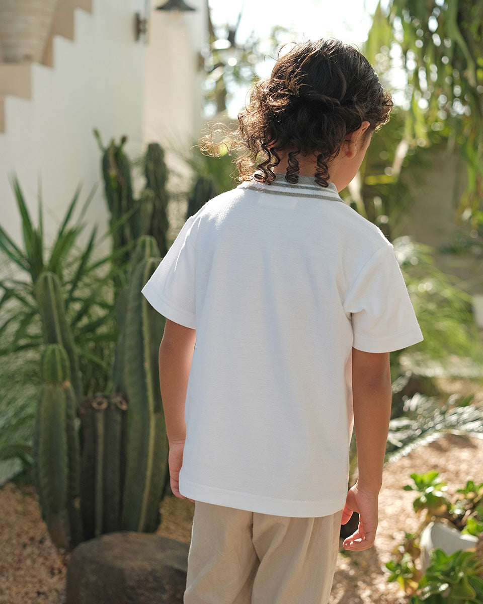 Reagan Polo Shirt in White